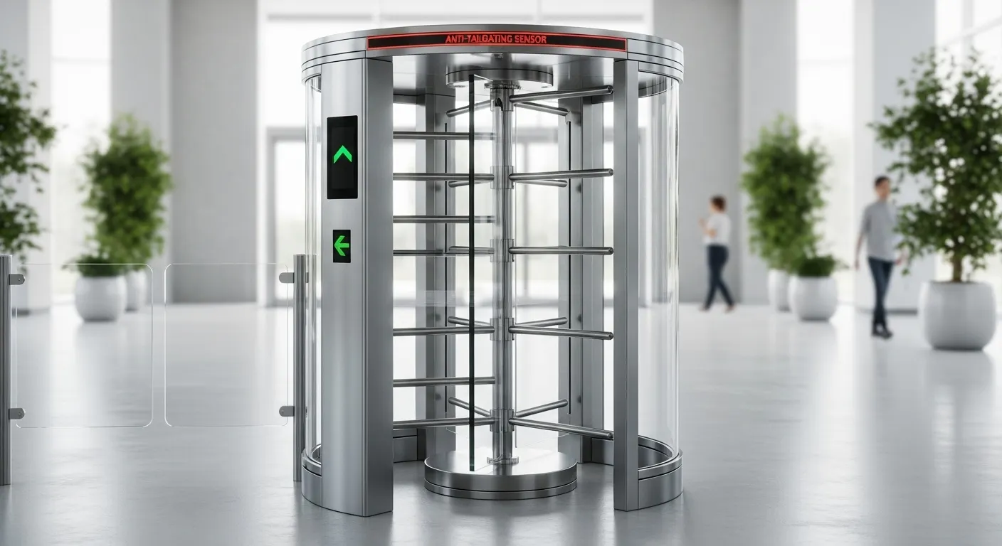 anti tailgating full height turnstile