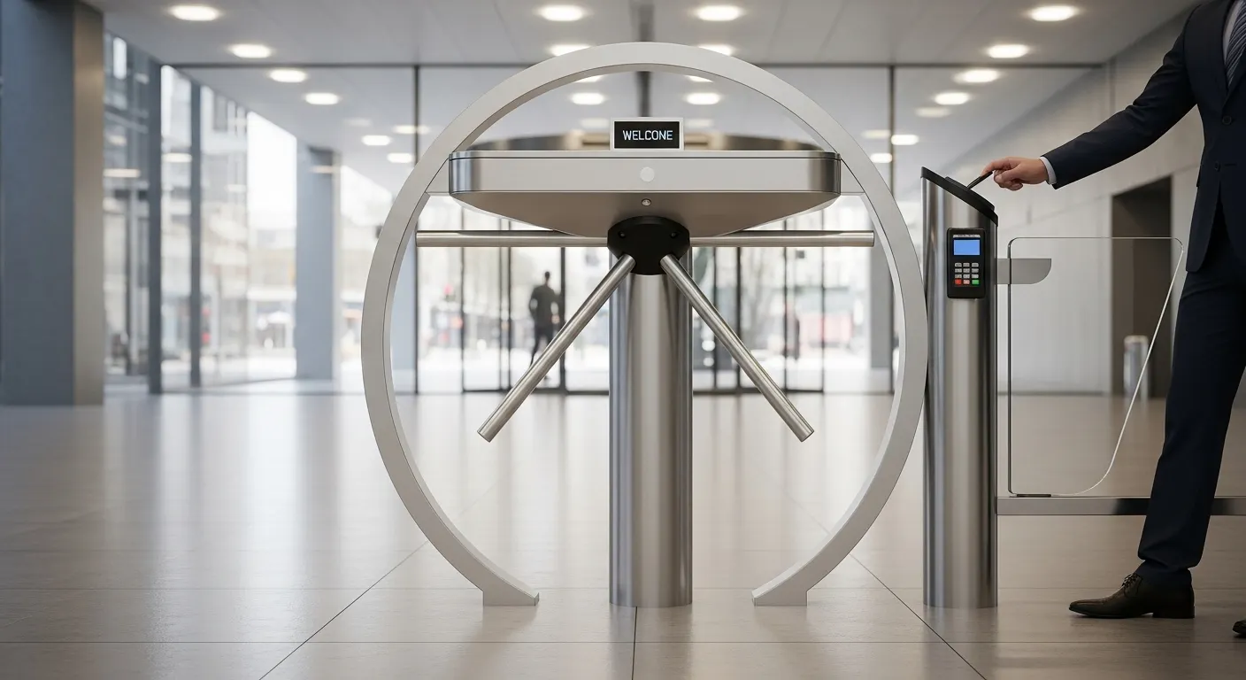 circular arc tripod turnstile