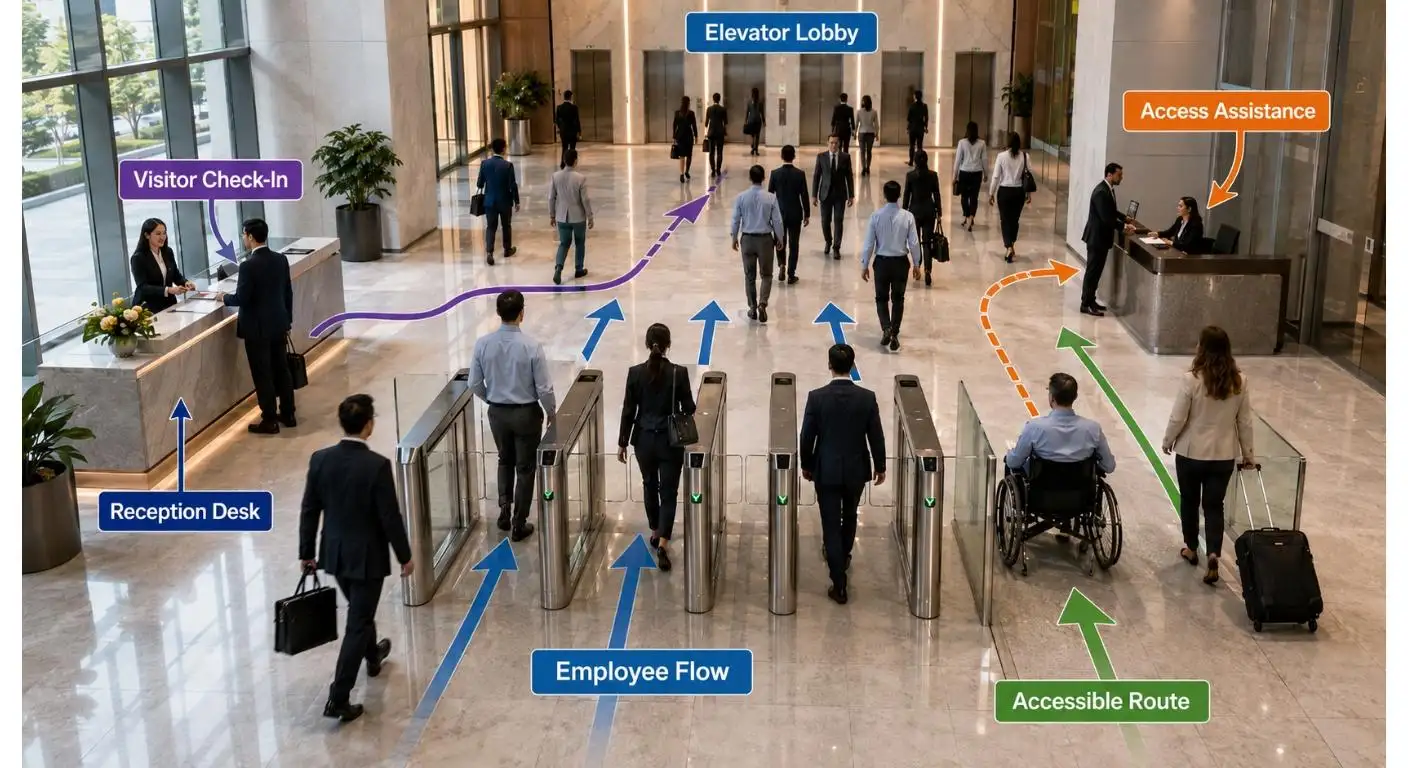 Flap Barrier Turnstile Gates Manufacturer For Office Building