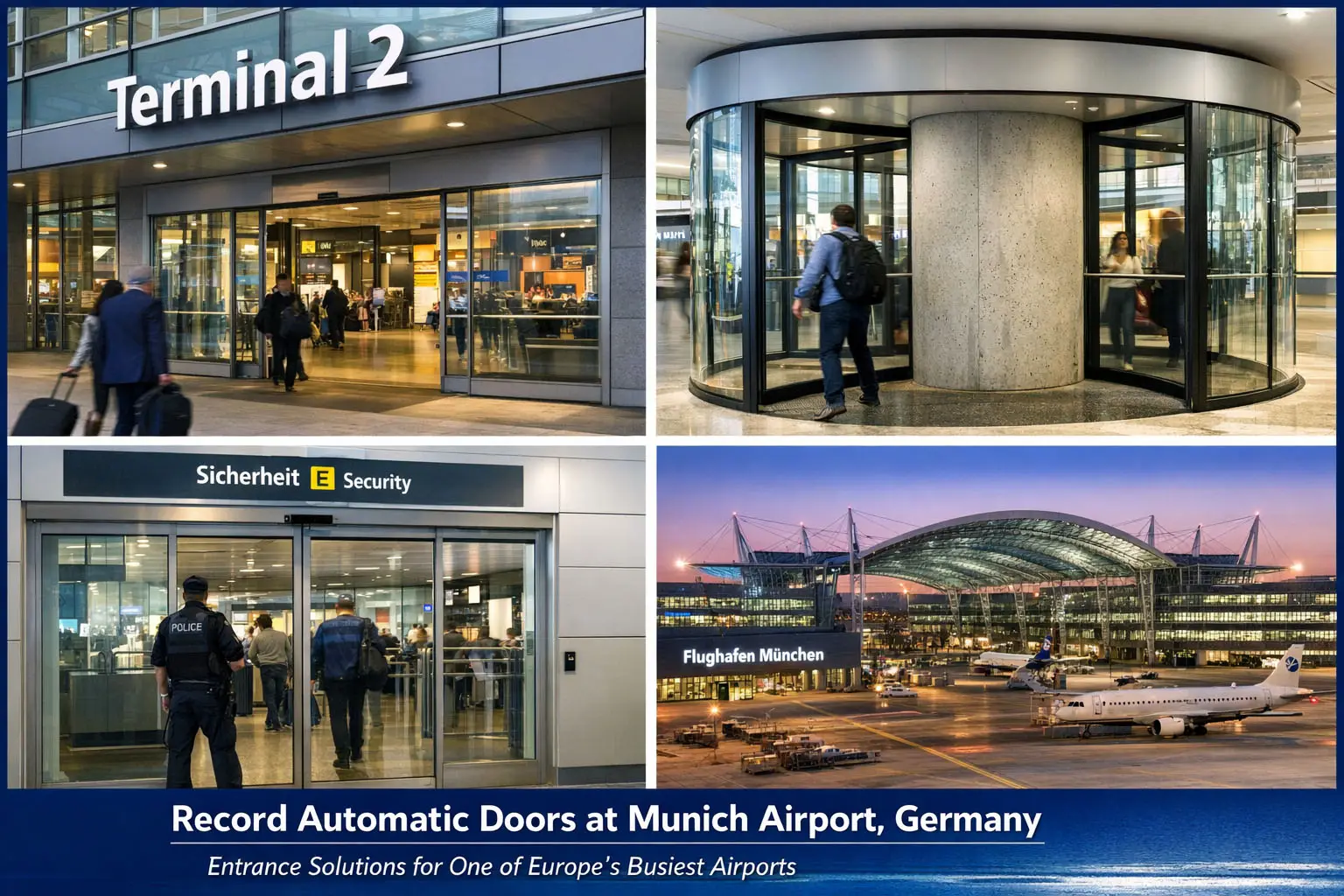Record Automatic Door Solutions at Munich Airport, Germany